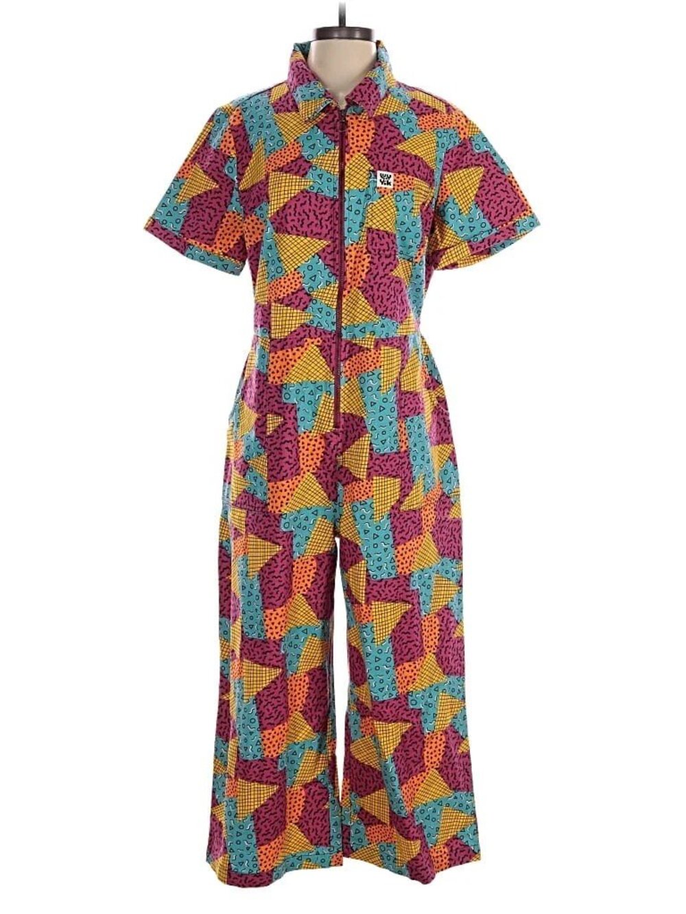 Lucy & Yak Ragan Jumpsuit Memphis Print UK 14/US 10 NWT Sold Out Organic Cotto - Picture 4 of 7